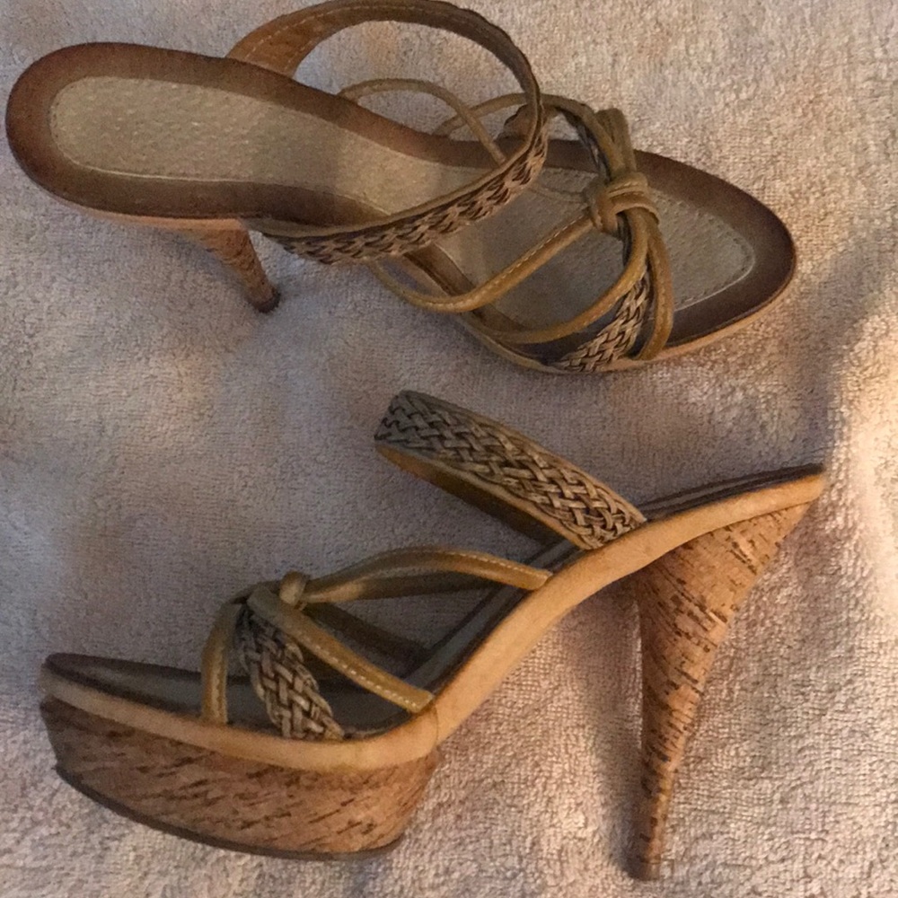 Boston Proper Summer 4in Cork Heel Sandal